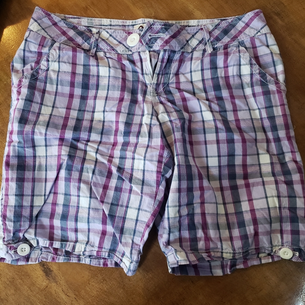So... brand plaid shorts